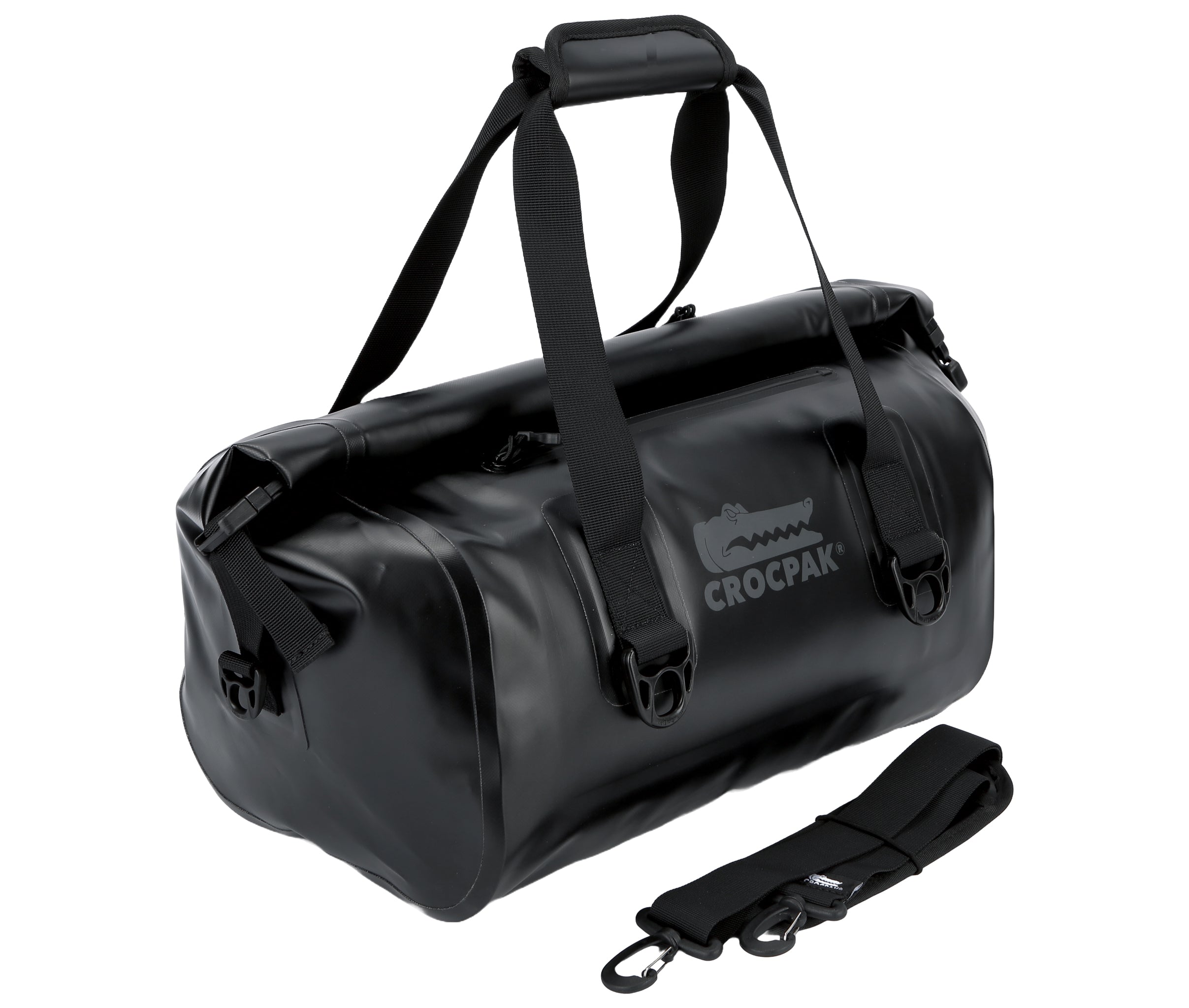 Voyage Roll Top Duffle - Noir Black - crocpak.com